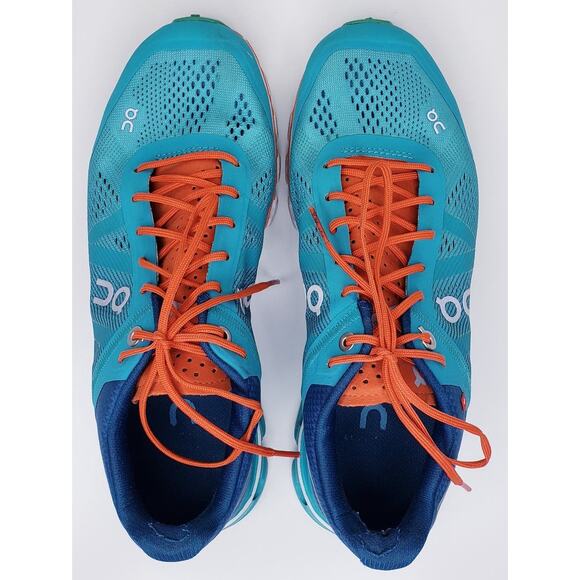 ON CLOUD ON Running Wms. 7 Cloudflow Performance Sneakers Shoes Atlantis/Flame - Picture 3 of 13